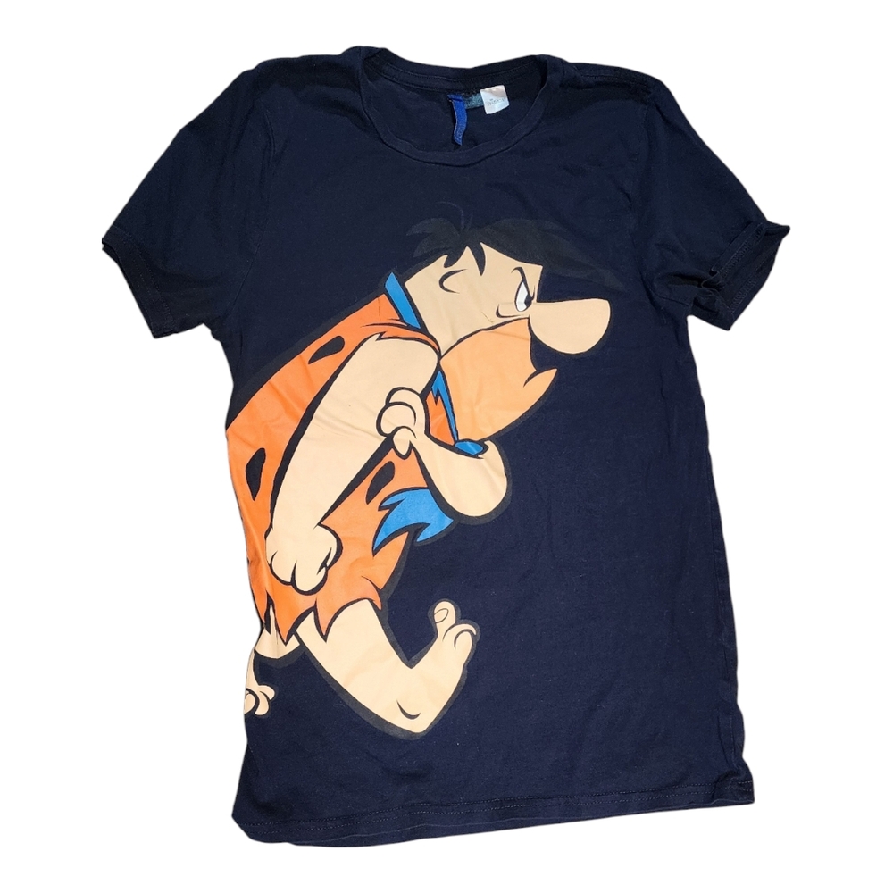 Divided‎ By H&M Fred Flingstone Black Kids T-Shirt Size XS